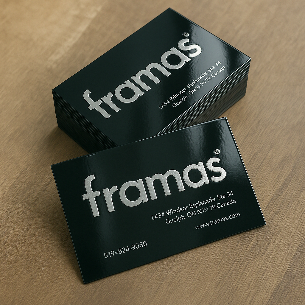 Photo of Business Cards 16pt + UV PD 1 Only โ 16pt Printed 1 Side โ 100 โ 3.5x2"