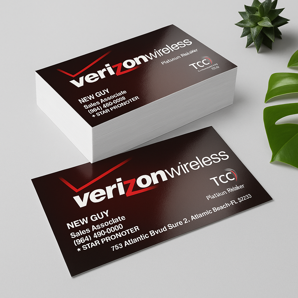 Photo of Business Cards 14pt โ 40 โ 14pt printed 1 side โ Same day pick up