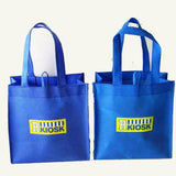 Customizable garment bag with sturdy handle and stand-up design, capable of holding up to 6kg of clothes. Available in various fabric weights, colors, and styles, with the option for 1-color screen printing on one side.