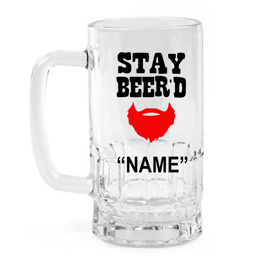Photo of 18oz Clear Beer Mug โ Custom Printed โ Default Title