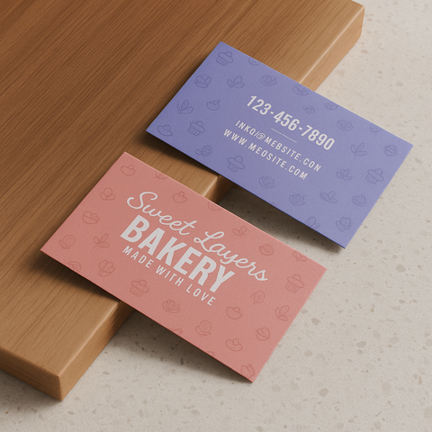 Photo of 18pt Matte / Silk Laminated Business Cards – 18pt - Printed 1 side – Silk Laminate 1 Side – 100