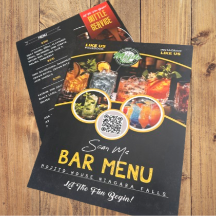 Photo of Custom - Waterproof Restaurant Menus – 5.5"x8.5 – 5mil – Single Side