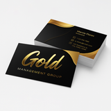 Photo of Business Cards Lamination + Gold / Silver Foil – Printed 1 side – Silver front – 100