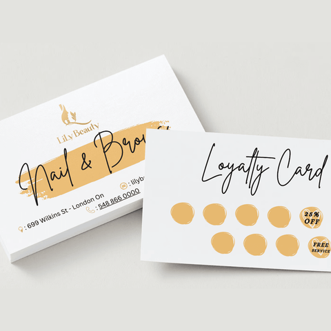 Photo of Loyalty Business Cards – 3.5” x 2” (firm size) – 50 – Card Stock Paper 14pt - 1 Side
