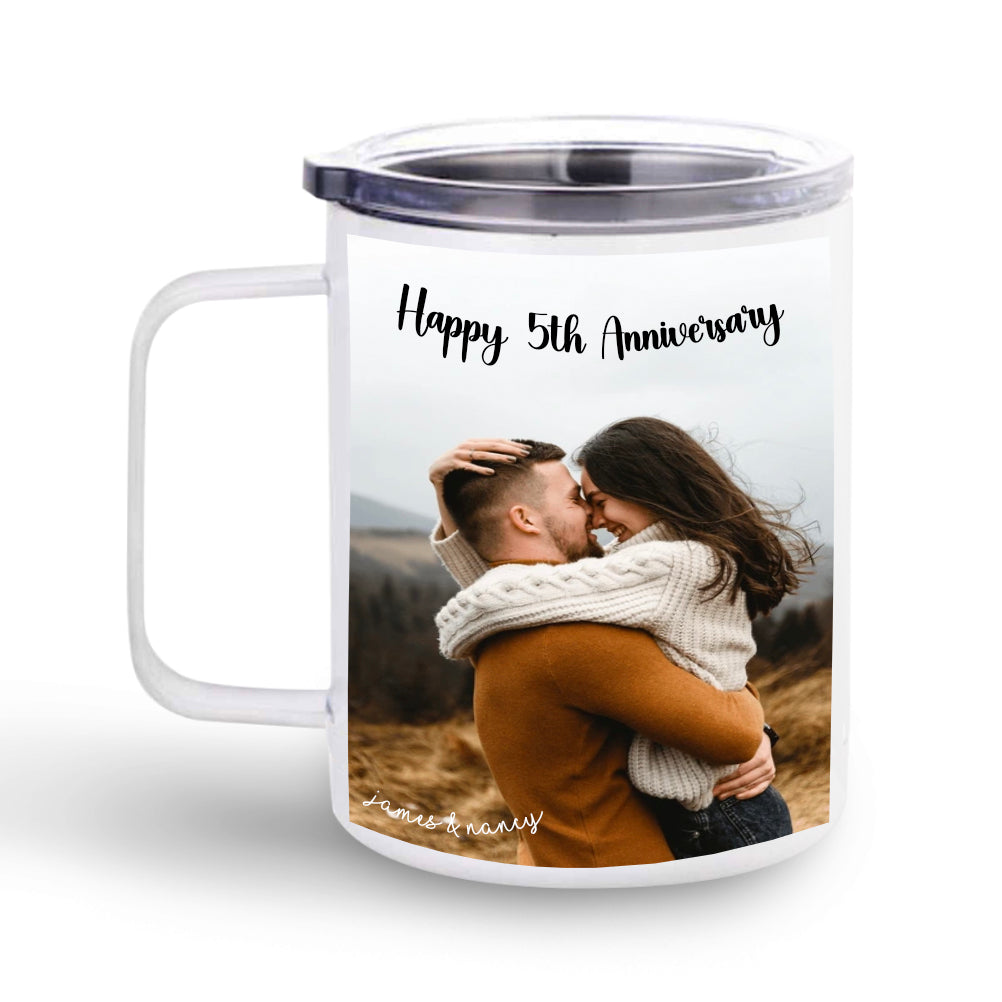 Photo of 12oz Stainless Steel Mug – Custom Printed – Default Title