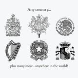 Passport Wedding Invitation - Arrow Print Canada