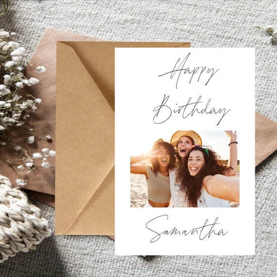 Birthday card Custom - Greeting card with envelope