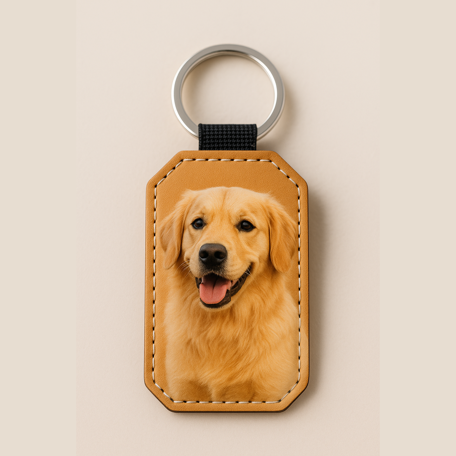 Photo of Keychains (Pack of 10) PU Leather – 1.6" x 2.9" – 10