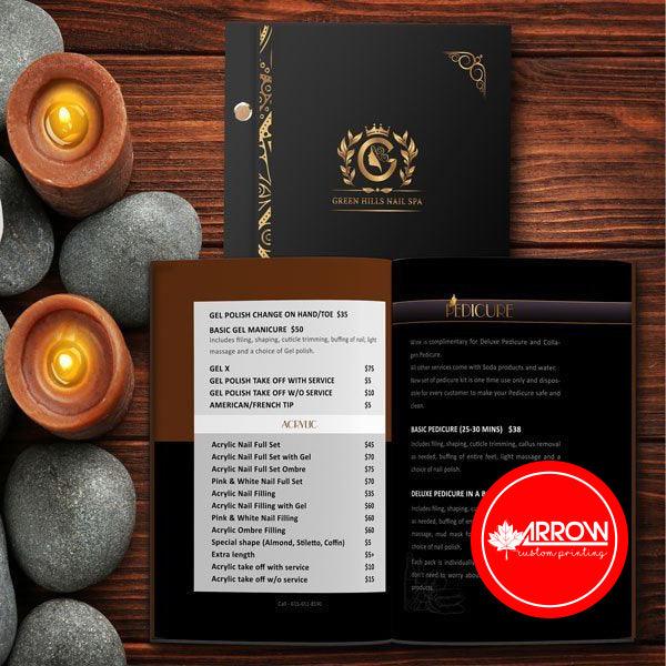 Photo of 8.5"x11" – 12 pages (including cover) – Set of 10 Menus
