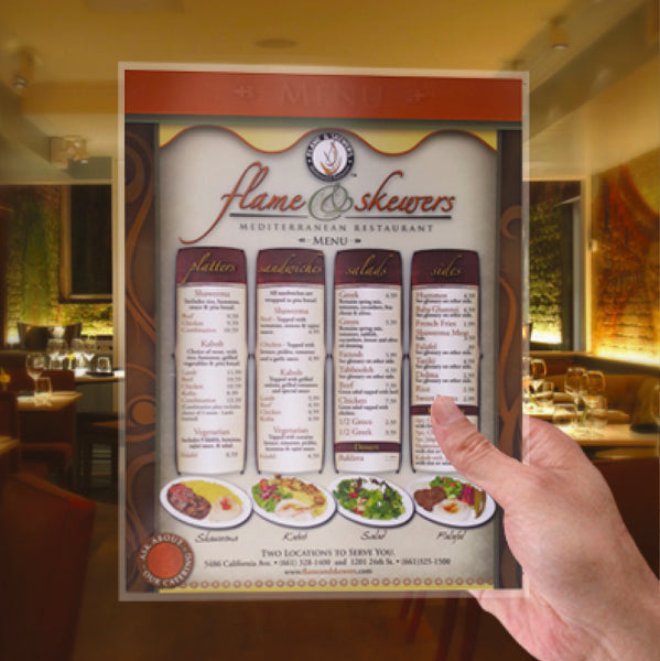 Custom Durable Laminated Menus for Restaurants - High-Quality