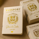 Photo of Passport Wedding Invitation – Gold Foil – Set of 50
