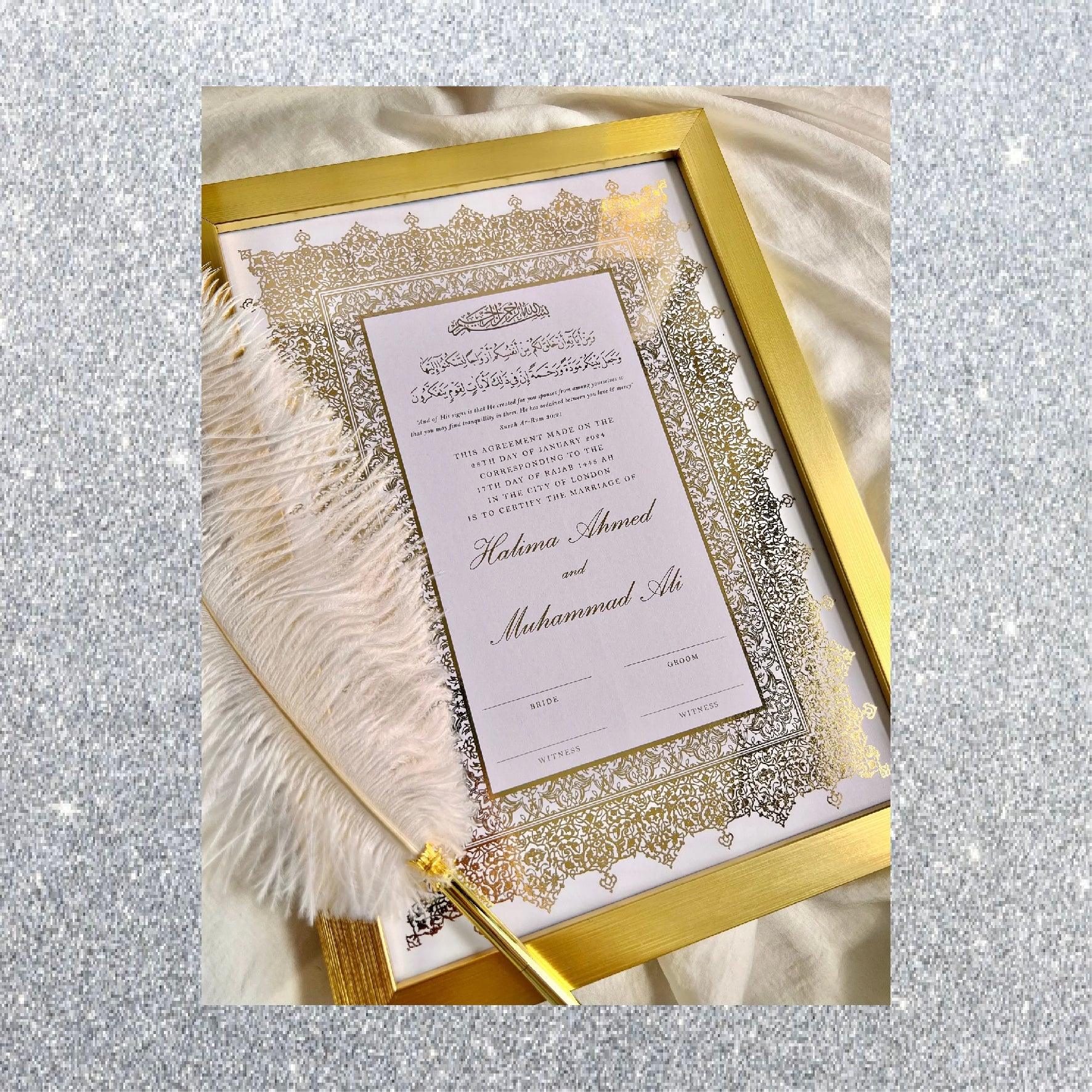 Photo of Luxurious Gold Foil Wedding Certificate – 8.5x11" – Silver