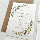 Photo of Classic Wedding Invitation – Double-Sided Printing with Envelope – 4"x6" – Set of 50 – Brown