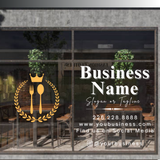 Photo of Custom Restaurant Window Decal – 10"x10" – White Vinyl