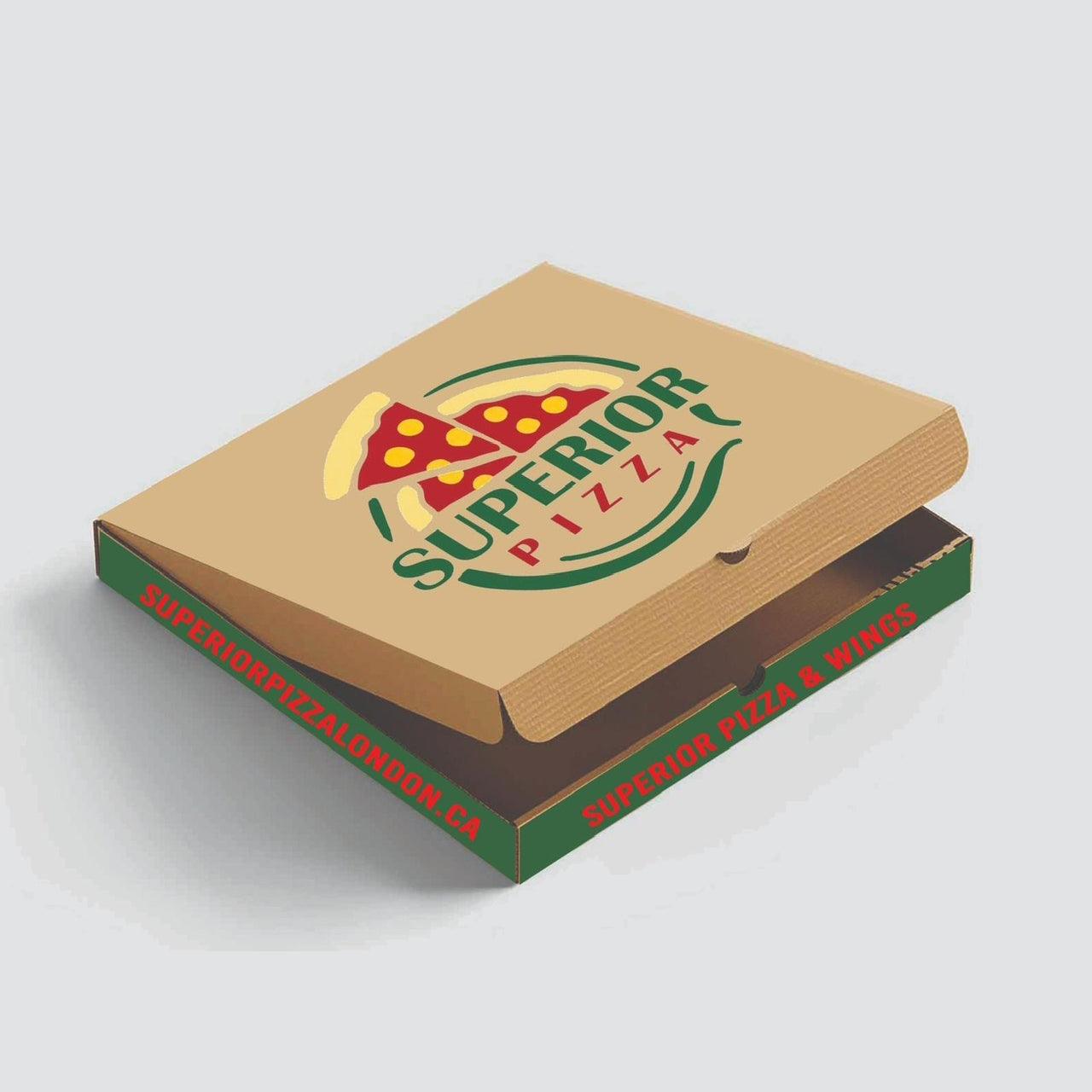 Photo of 2000 custom Printed Pizza Boxes – 10x10" – 1 Color print