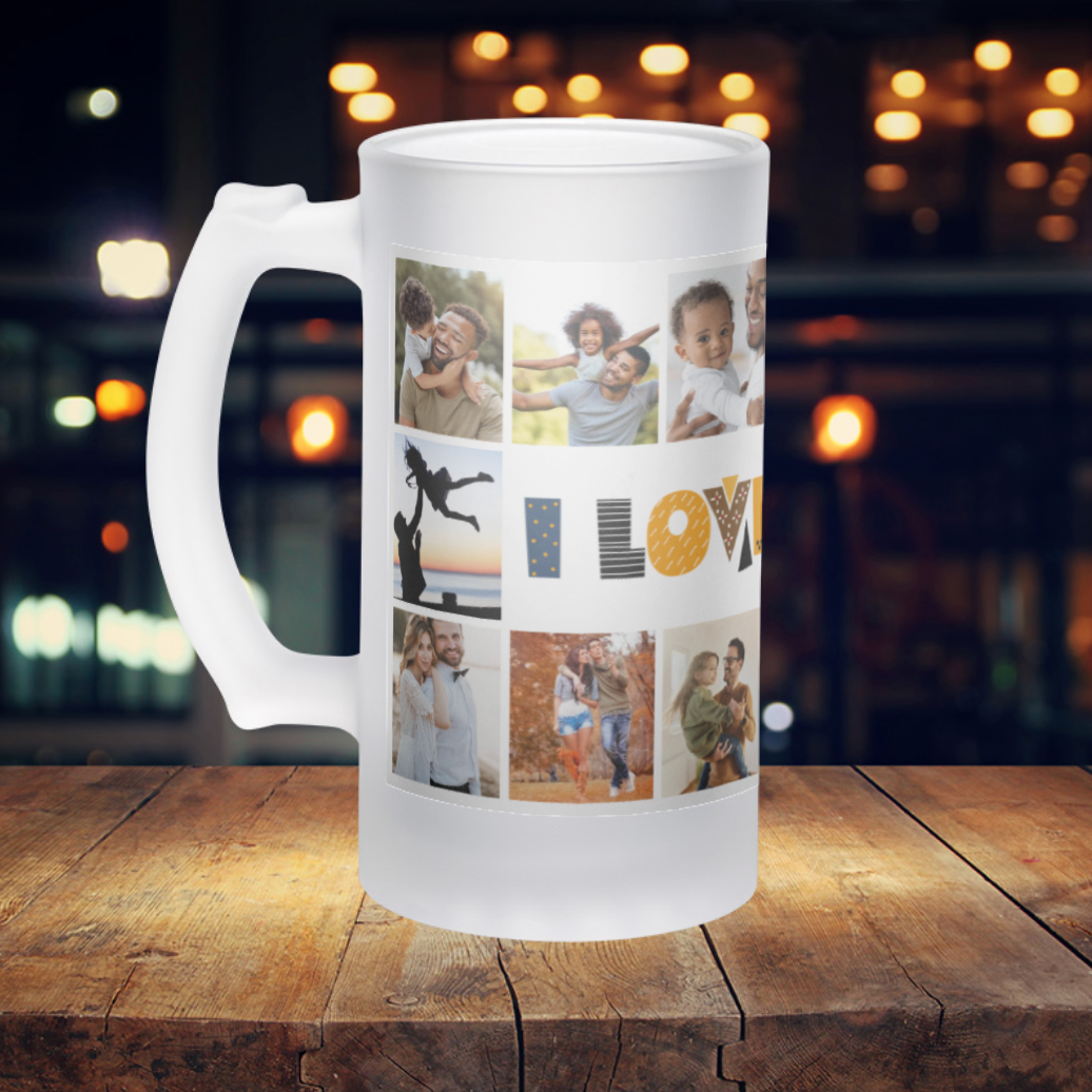 Photo of 16oz Frosted Beer Mug – Custom Printed – Default Title