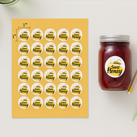 Photo of Custom Round Labels – Circle Stickers for Jars, Packaging, More – 3"x3" (12 labels per sheet) – Circle – 1 sheet