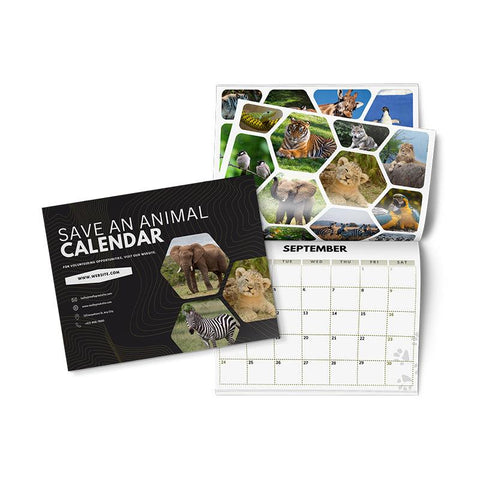 Photo of Custom Wall-Hanging Calendars with Staple Binding – 11"x8.5" – Glossy 80LB (200gsm)