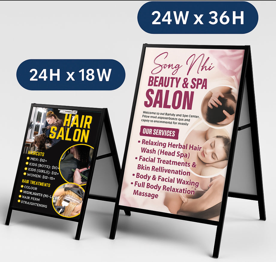 Photo of A-Frame Signs 4mm Coroplast – W24"xH18" – Same image on both sides