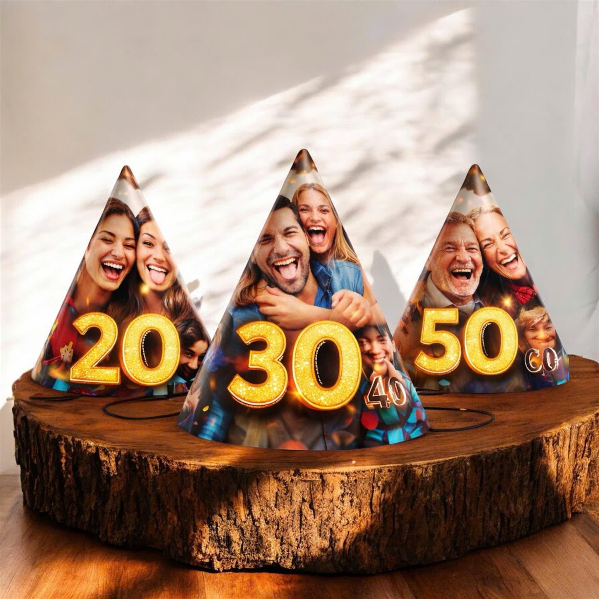 Custom Birthday, Photo, Face, Pattern, Party Decor Hat