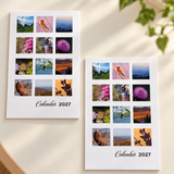 12 Months Calendar with Wooden Base