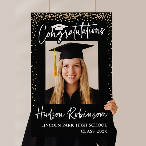 Custom Graduation Photo Frame Prop – Foam Board Cutout for Party or Your Own Design