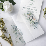 Custom Wedding Invitation Set | Floral Vellum Invitation | Personalized Wedding Invite