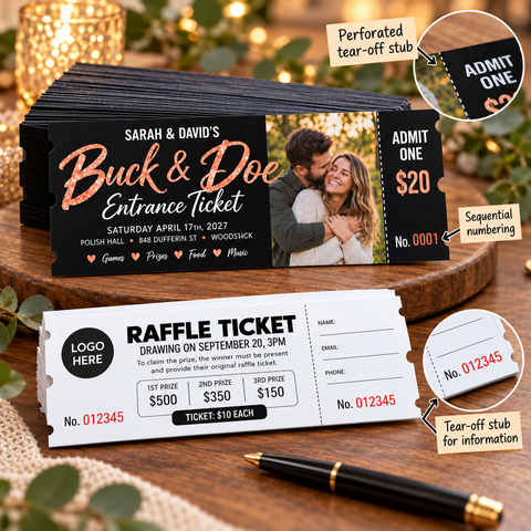 Custom Raffle -  Event Ticket Printing