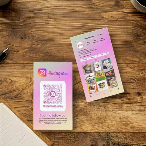 Photo of Custom - Instagram Business Cards – 1 Side Printed – Same Day – 100