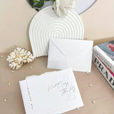 Modern Wedding Invitation Set | Folded Booklet Invitation | Custom Printed Wedding Invite