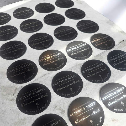 Silver or hologram Stickers – Custom Any Size & Shape