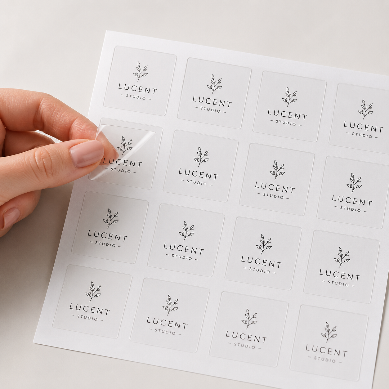 Custom Transparent Label Stickers – 12x18" Sheet