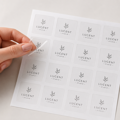 Custom Transparent Label Stickers – 12x18" Sheet