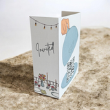 Custom Folded Wedding Menu Card – 5" x 7" Closed
