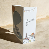 Custom Folded Wedding Menu Card – 5" x 7" Closed