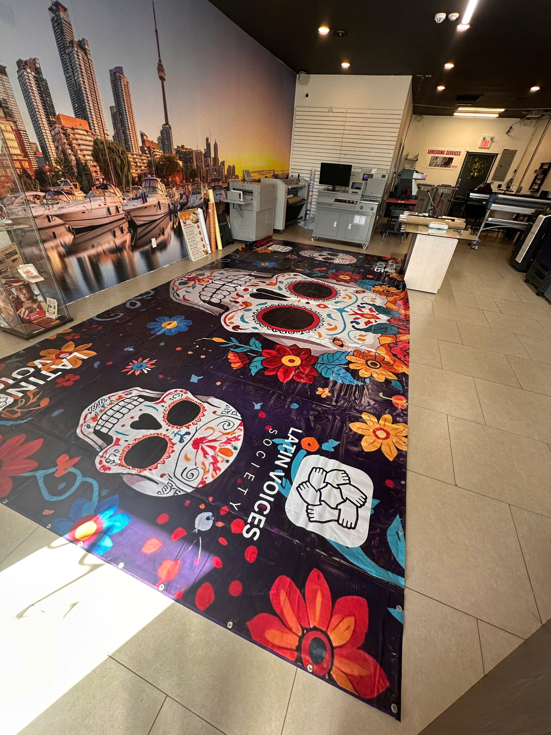 Vinyl backdrop printing