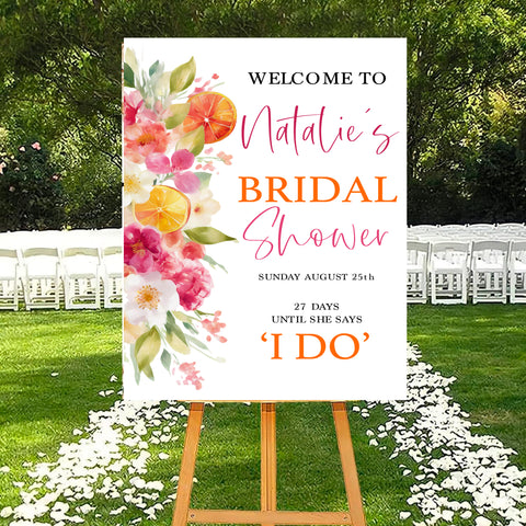 Custom Bridal Shower Welcome Sign