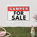 Photo of For Sale” Yard Signs – With H-Stakes – 24"x18" – Camper for sale sign – Single