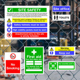 CONSTRUCTION SITE SAFETY SIGN - Arrow Print Canada