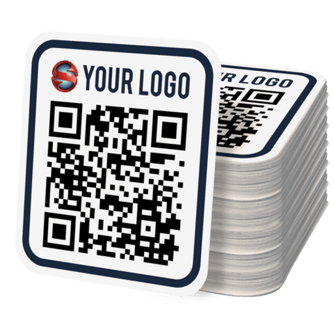 Custom QR Stickers - Multiple Shapes, Sizes, and Colors | Arrow Print ...