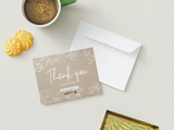 Thank you card-Custom printing with logo on the cardstock paper