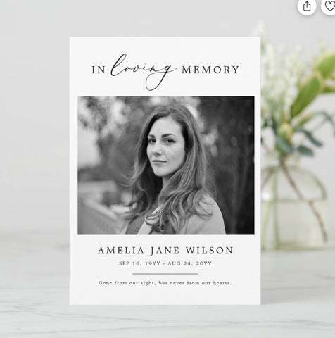 In Loving Memory Card – Custom Printed