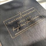 Custom Restaurant Logo Embossed - Premium PU Leather Menu Covers