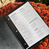 Custom Restaurant Logo Embossed - Premium PU Leather Menu Covers