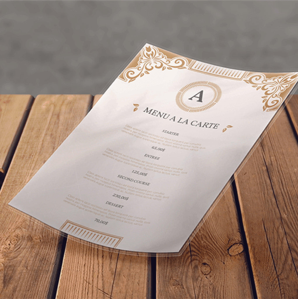 Custom Durable Laminated Menus for Restaurants - High-Quality, Water ...