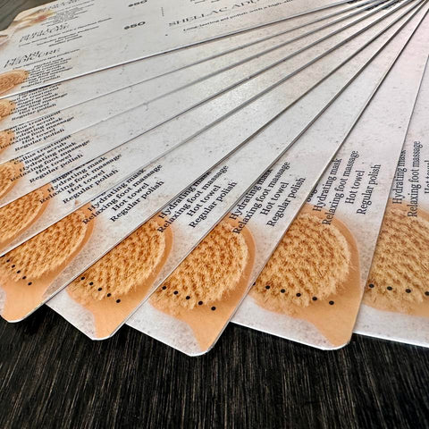 Custom PVC  Menu 1mm thickness