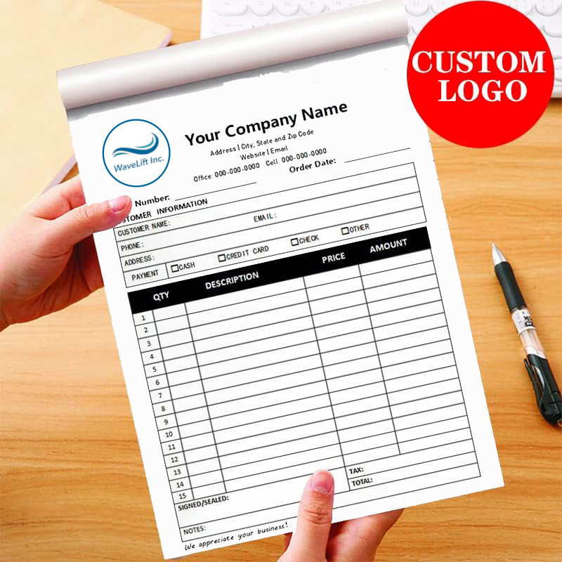 Carbonless Sales Invoice Form Books for Small Business – 100 Books with 5,000 Numbers