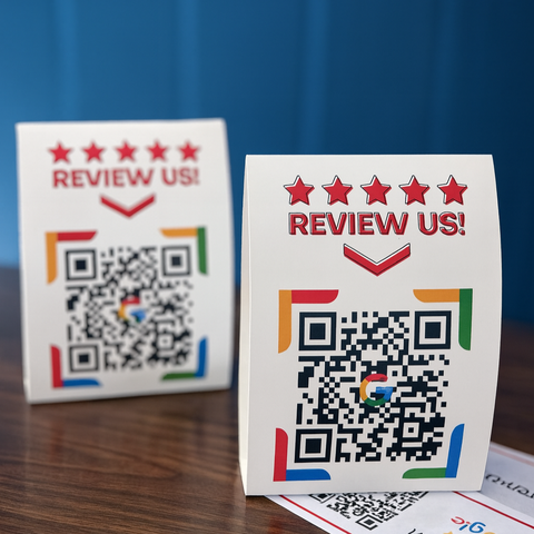 Photo of Custom Google Review Table Tent – 5"x7" double sides – 1