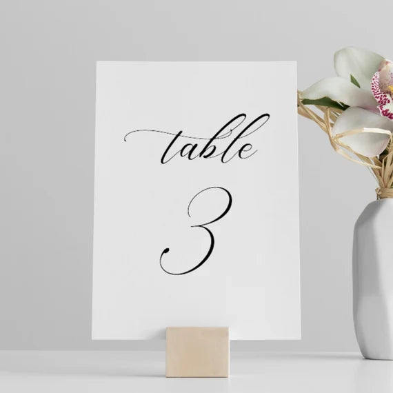 Custom Wedding Table Numbers (pack of 50)
