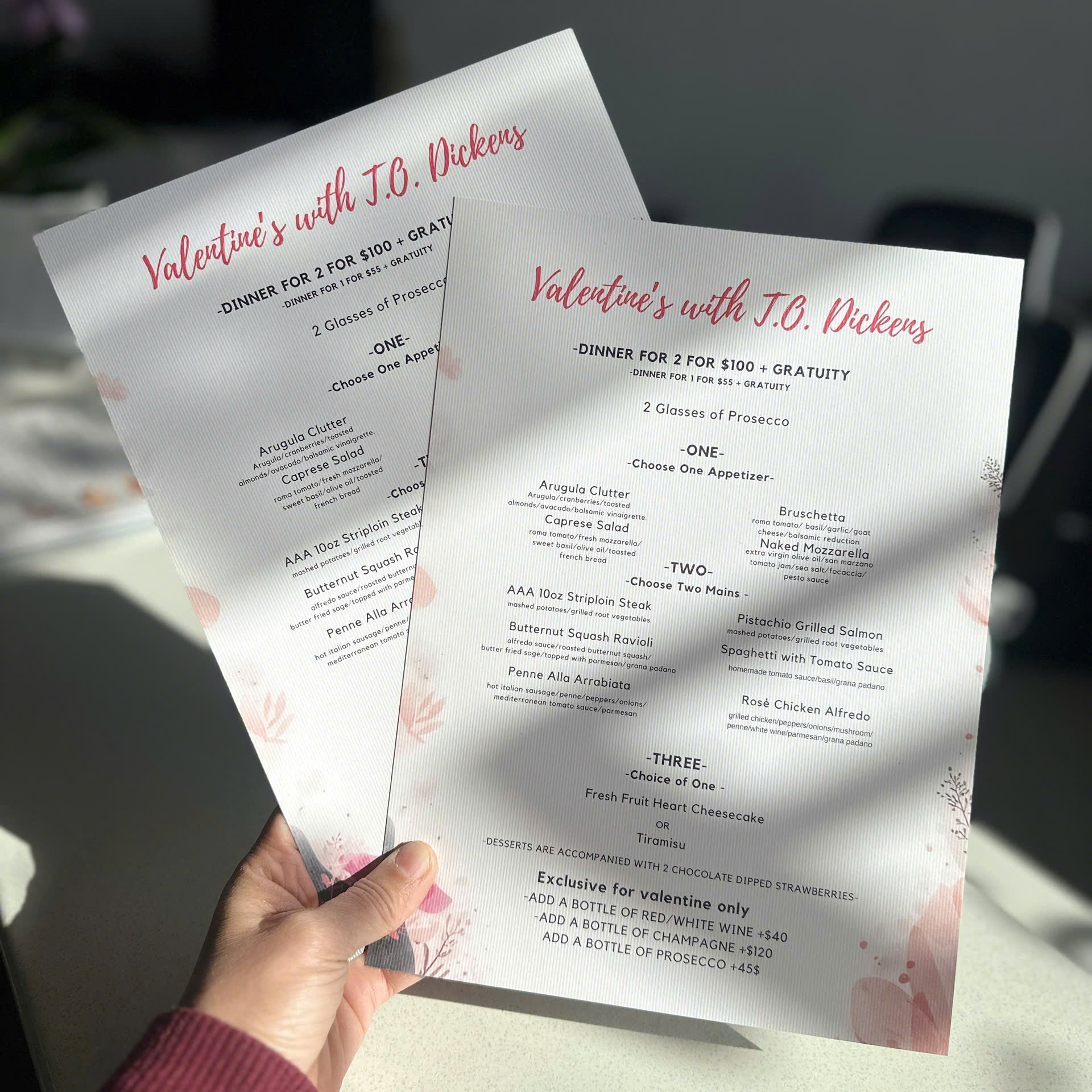 Art Texture Paper Menus